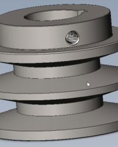 SHEAVE 2-GROOVE B-BELT 3.0"O.D X 1.125 I.D.  PT0563